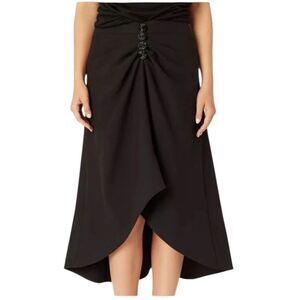Adrienne Landau Black High-lo Skirt(Size 2)